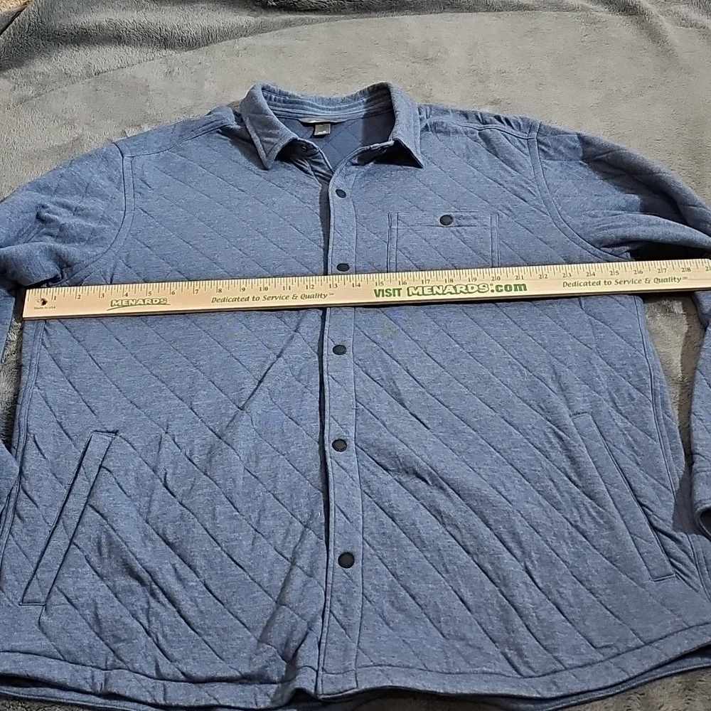 Eddie Bauer Shirt Jacket Quilted Shacket Chore Jacket Outdoor Blue Size L - Picture 4 of 9